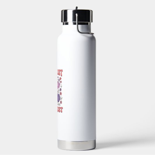 In Christus We Geloof Bloemig Christelijk Vectoron Waterfles (Links)