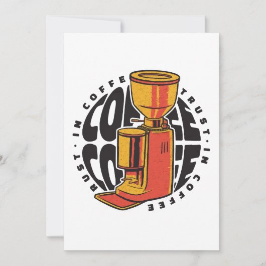 In Coffee vertrouwen we Kaart (Voorkant)