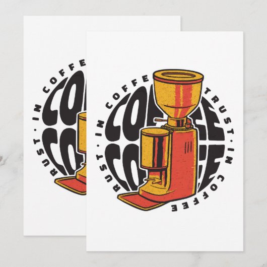 In Coffee vertrouwen we Kaart (Voorkant / Achterkant)