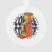 In Coffee vertrouwen we Ornament (achterkant)