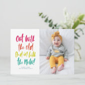 In combinatie met de nieuwe kleurrijke Happy New Y Feestdagenkaart (Staand voorkant)