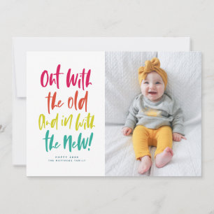 In combinatie met de nieuwe kleurrijke Happy New Y Feestdagenkaart