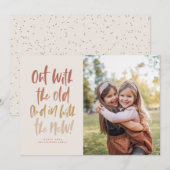 In combinatie met de nieuwe moderne happy new year feestdagenkaart (Voorkant / Achterkant)