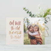 In combinatie met de nieuwe moderne happy new year feestdagenkaart (Staand voorkant)