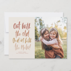 In combinatie met de nieuwe moderne happy new year feestdagenkaart