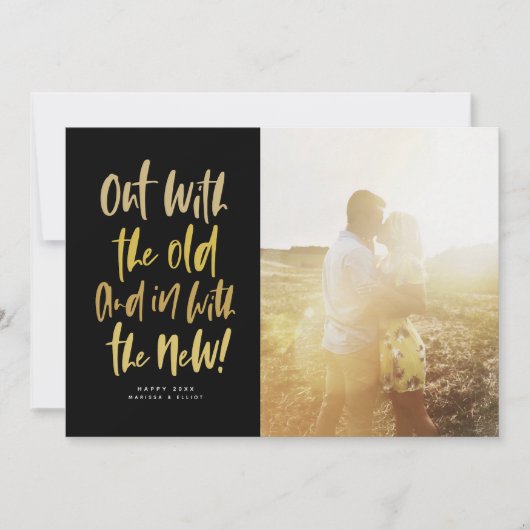 In combinatie met de nieuwe moderne happy new year feestdagenkaart (Voorkant)