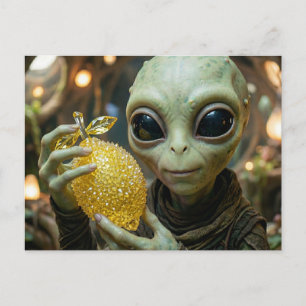 In Contact Blijven Alien en Kristallijne Citroen Briefkaart