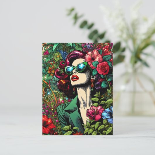 In contact blijven met deze  briefkaart (Staand voorkant)