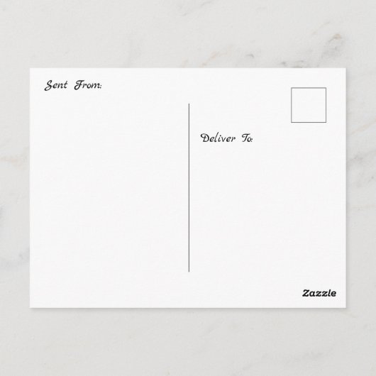 In contact blijven met deze  briefkaart (Achterkant)