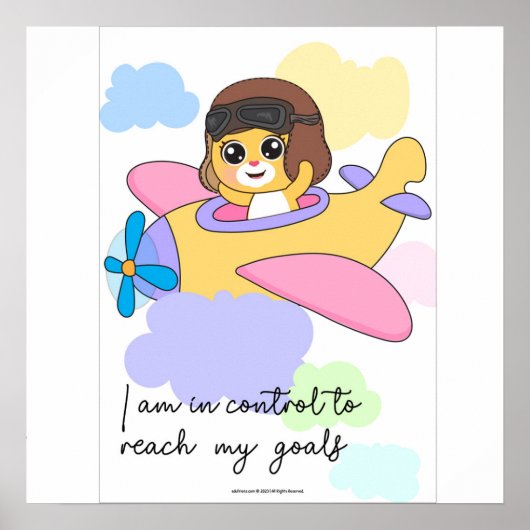 In control to reach my goals Wall art Poster (Voorkant)