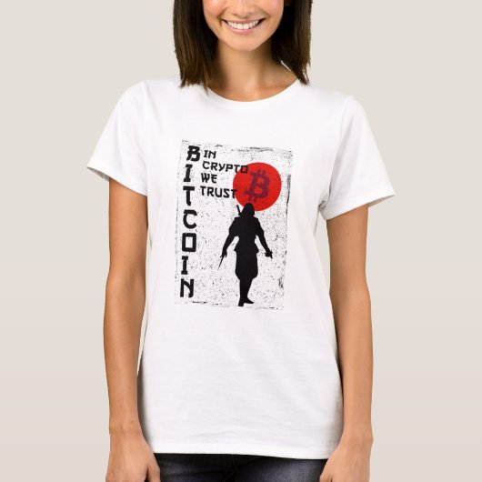 In Crypto vertrouwen we - Bitcoin Samurai T-shirt (Voorkant)