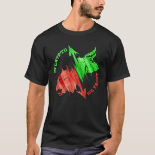 In Crypto vertrouwen we Cryptocurrency Trading Bul T-shirt