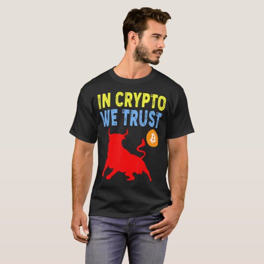 In Crypto We Trust Bitcoin Trading & Mining Asset T-shirt (Voorkant volledig)