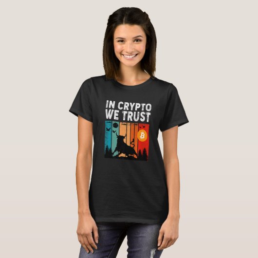 In Crypto We Trust Bitcoin Trading & Mining Asset T-shirt (Voorkant volledig)