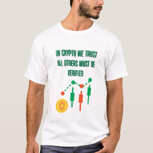In Crypto We Trust Vetgedrukte Typografie Ontwerp  T-shirt