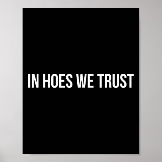 In Cute Ss Cute Sss We Trust Funny Quote  Poster (Voorkant)