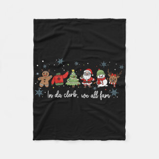 In Da Clerb zijn we allemaal familie, leuke Kerstm Fleece Deken