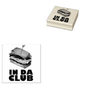 In Da Club Turkey Club Sandwich Diner Food Foodie Rubberstempel (Gestempeld)