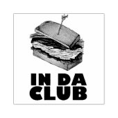 In Da Club Turkey Club Sandwich Diner Food Foodie Rubberstempel (Afrduk)