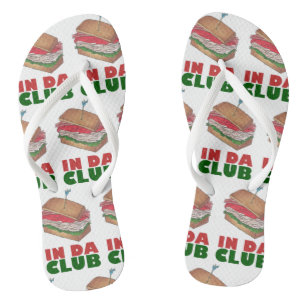 In Da Club Turkey Club Sandwich Funny Foodie Gift Teenslippers
