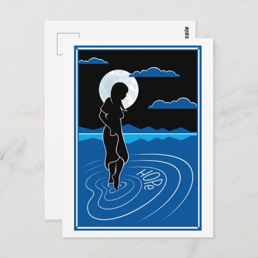 In dat diepe Reflection_ Briefkaart (Voorkant / Achterkant)