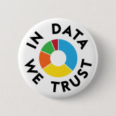 In Data We Trust Badge Ronde Button 5,7 Cm (Voorkant)