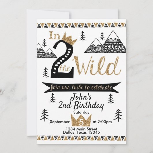 In de 2-de-geboorte-partij kaart (Voorkant)