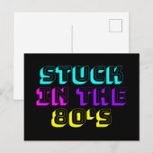In de 80's Retro Neon. Briefkaart (Voorkant / Achterkant)