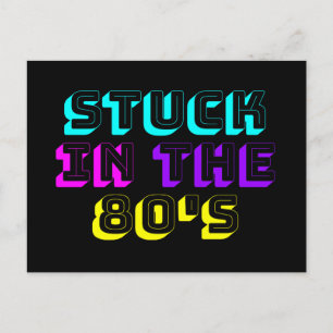 In de 80's Retro Neon. Briefkaart