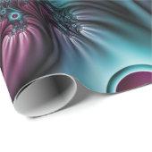 In de Abstracte fractale diepte van de Blauw Roze Cadeaupapier (Rol Hoek)