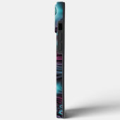 In de Abstracte fractale diepte van de Blauw Roze Case-Mate iPhone Case (Achterkant / Links)