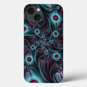 In de Abstracte fractale diepte van de Blauw Roze Case-Mate iPhone Case