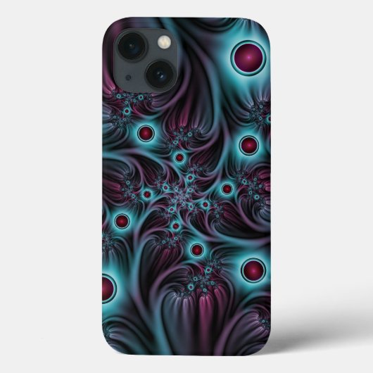 In de Abstracte fractale diepte van de Blauw Roze Case-Mate iPhone Case (Achterkant)