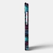 In de Abstracte fractale diepte van de Blauw Roze Case-Mate iPhone Case (Achterkant / Links)