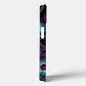 In de Abstracte fractale diepte van de Blauw Roze Case-Mate iPhone Case (Achterkant / Rechts)
