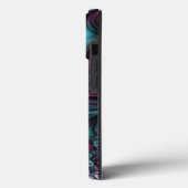 In de Abstracte fractale diepte van de Blauw Roze Case-Mate iPhone Case (Achterkant / Links)