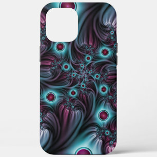 In de Abstracte fractale diepte van de Blauw Roze Case-Mate iPhone Case