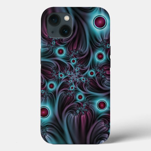In de Abstracte fractale diepte van de Blauw Roze Case-Mate iPhone Case (Achterkant)
