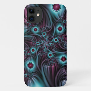 In de Abstracte fractale diepte van de Blauw Roze Case-Mate iPhone Case