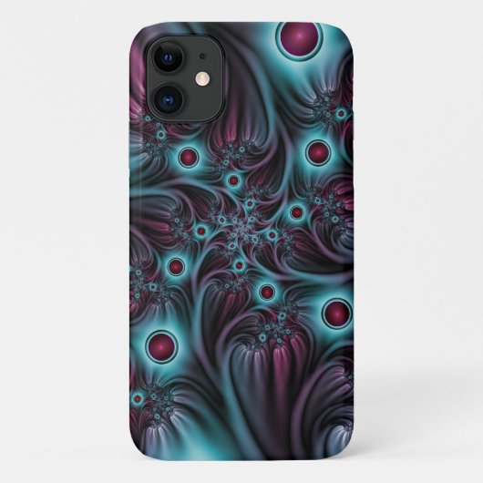 In de Abstracte fractale diepte van de Blauw Roze Case-Mate iPhone Case (Achterkant)