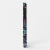 In de Abstracte fractale diepte van de Blauw Roze Case-Mate iPhone Case (Achterkant/links)