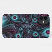 In de Abstracte fractale diepte van de Blauw Roze Case-Mate iPhone Case (Achterkant (horizontaal))