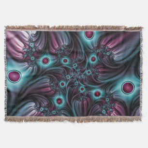 In de Abstracte fractale diepte van de Blauw Roze Deken