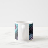 In de Abstracte fractale diepte van de Blauw Roze Espresso Kop (Achterkant)