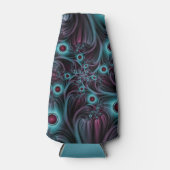 In de Abstracte fractale diepte van de Blauw Roze Flesjeskoeler (Voorkant)