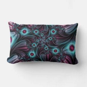 In de Abstracte fractale diepte van de Blauw Roze Kussen