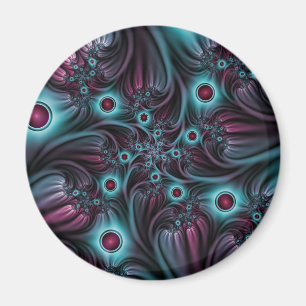 In de Abstracte fractale diepte van de Blauw Roze Magneet