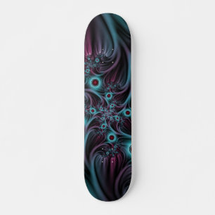 In de Abstracte fractale diepte van de Blauw Roze Persoonlijk Skateboard