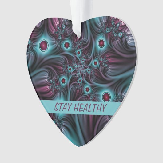 In de Abstracte Fractale Kunsttekst van het Blauw  Ornament (voorkant)