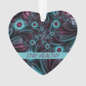 In de Abstracte Fractale Kunsttekst van het Blauw  Ornament (voorkant)